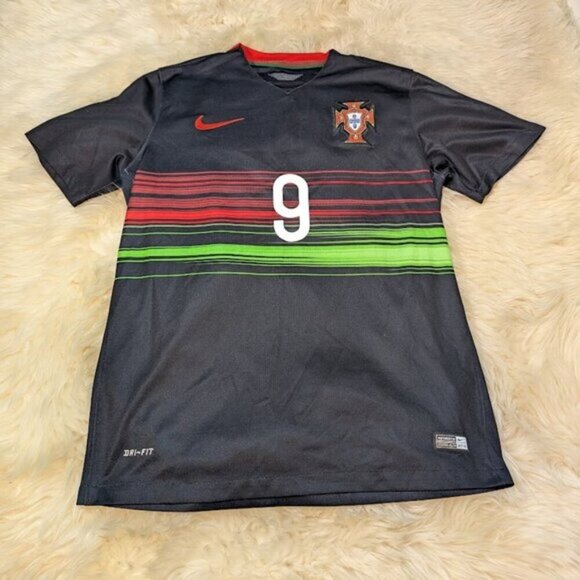 Nike Mens Small 2015 Portugal Futbol Away Jersey #9 Kamelchuk Dri Fit Soccer - Picture 1 of 8
